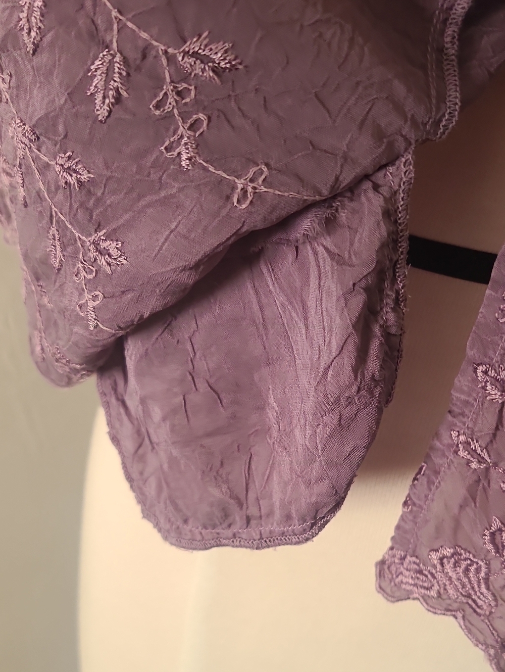 Johnny Was Collection Lavender Rose Embroidered Peplum Blouse Size Large - Picture 3 of 12